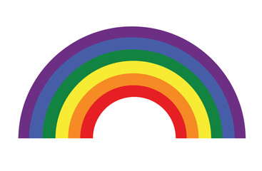 LGBT Rainbow flag, symbol of pride month celebrate annual in June, Illustrator vector.