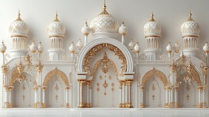 Obraz premium Ornate White and Gold Architectural Detail