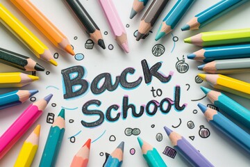 Colorful back to school concept image