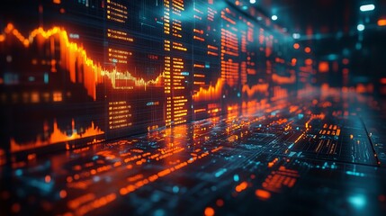 A futuristic holographic interface illustrates real-time international data trends, emphasizing analytics and technological advancements.