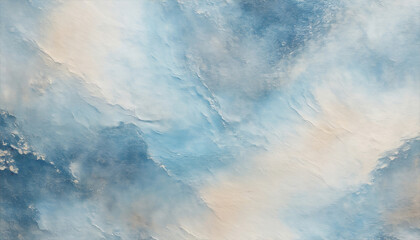 Fototapeta premium Abstract oil painting background in blue and white hues, featuring bold strokes and rich textures.