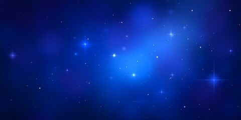 Obraz premium Cosmic-themed background with deep blue and purple hues, sprinkled with tiny, sparkling stars. The galaxy effect creates a sense of mystery and wonder, ideal for futuristic designs