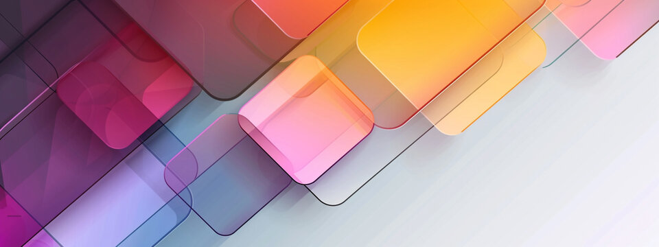 Background with an abstract technological multicolor squire pattern.  abstract art squire style gradient color background design template