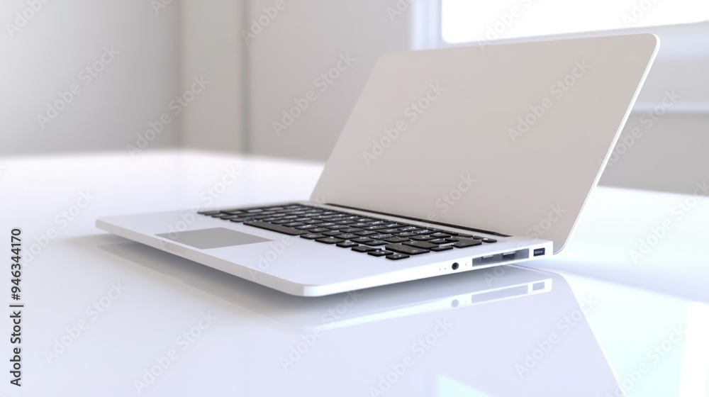 Poster a white laptop computer with water droplets on the keyboard