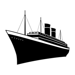 silhouette of a ship