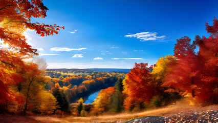 autumn landscape in the forest