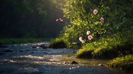 Fototapeta premium river in the forest