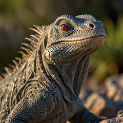 Obraz premium island land iguana