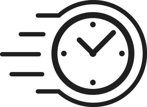 Fast quick time timer response sign icon vector illustration design
