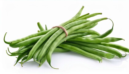 string bean isolated on white background