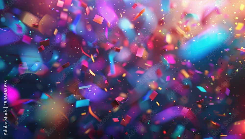 Aufkleber abstract background with bokeh lights and gradient colors. beautiful colorful background with blurre