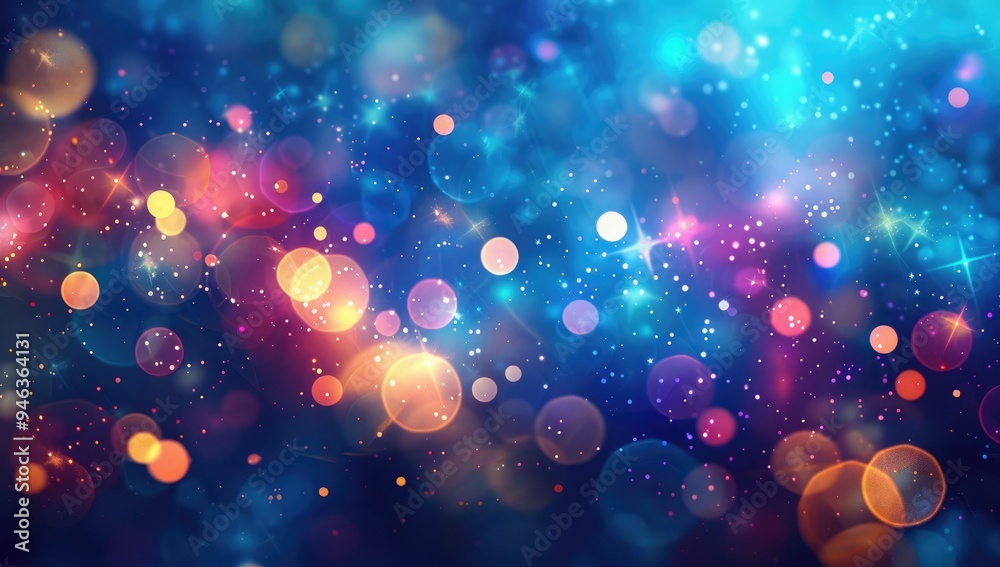 Poster abstract background with bokeh lights and gradient colors. beautiful colorful background with blurre