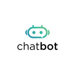 Chat bot logo icon vector