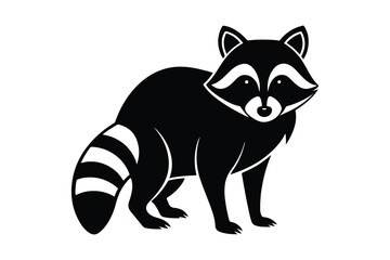 Raccoon silhouette vector illustration