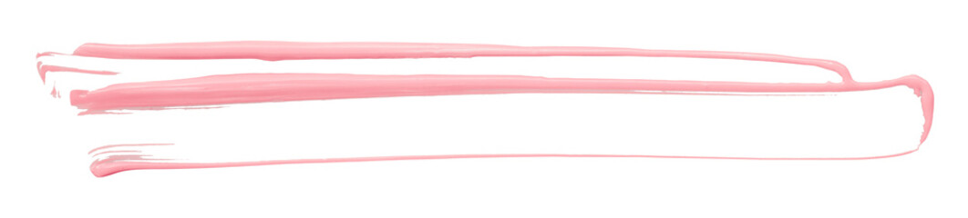 Separate torn pink brush strokes on transparent background.