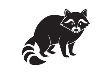 Raccoon silhouette vector illustration