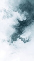 A mesmerizing abstract image featuring swirling dark and light smoke patterns, creating a sense of movement and tranquility.