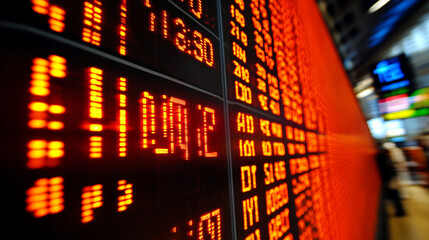 Fototapeta premium The stock market is experiencing increased volatility due to global economic uncertainties.