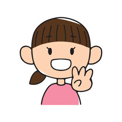 手で数を数える女の子3