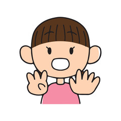 手で数を数える女の子8