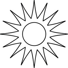 Bright and cheerful sun with rays coloring book perfect for sparking creativity in kids
