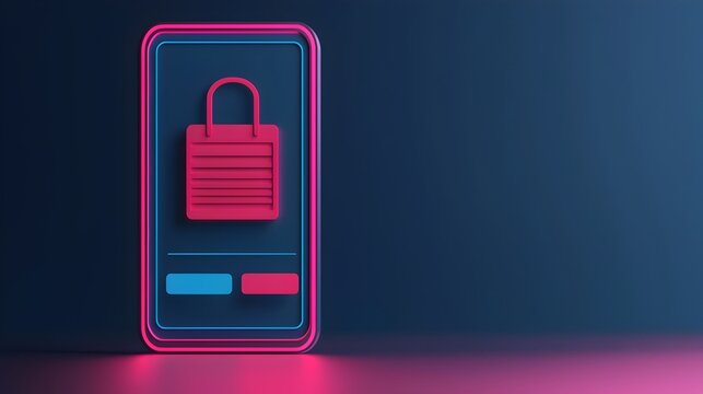 Black Friday App Interface with Exclusive Online Deals and Futuristic 3D Design