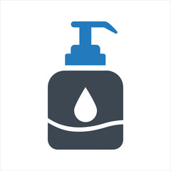 Hand soap icon. Hand wash. Hand sanitizer icon
