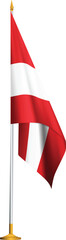 Austria table flag.Austrian flag on transparent background