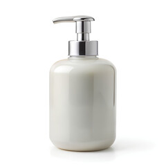 Soap bottle on white background