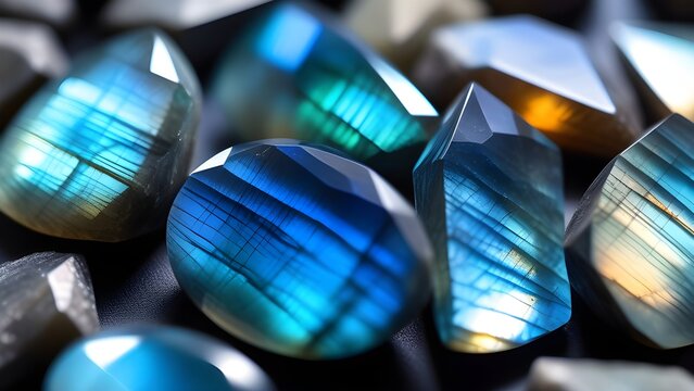 Background of natural labradorite crystals.
