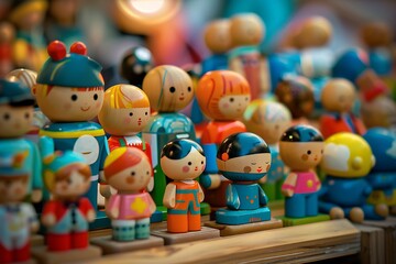 Obraz premium Group of elementary school kids waiting and ready to back to school : Generative AI