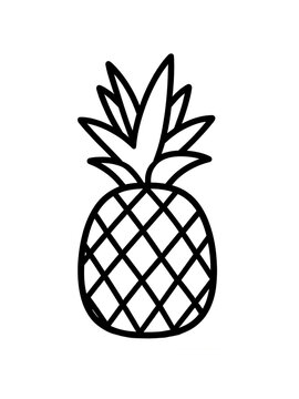 recommend clip art: Pineapple coloring page for kids