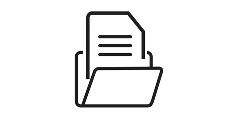 Fototapeta premium File, folder, document icon vector image. Can also be used for banking, finance, business. Suitable for web apps, mobile apps and print media.