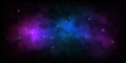 Obraz premium Sky galaxy cloud nebula stars dark night universe milky way cosmos vector