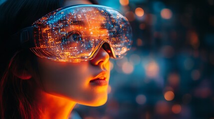 A holographic teacher interacts with students in a futuristic classroom, showcasing advanced technology for an immersive educational experience.