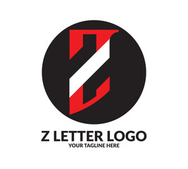 Z Letter vector logo design fully editable high quality