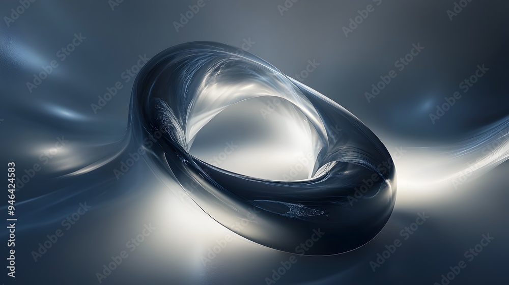 Poster a conceptual and abstract image depicting light bending and distorting around an unseen invisible ob