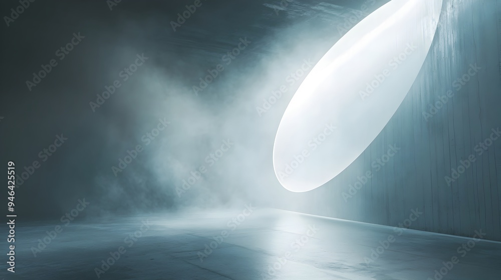 Poster conceptual image depicting the bending of light around an invisible celestial object warping the sur