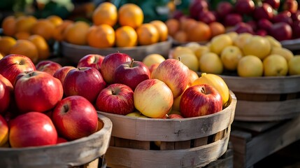 28 Fresh produce bustling outdoor market selling seasonal produce apples squash pumpkins vendors warm fall clothing