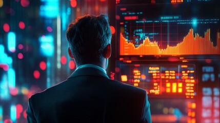 trader looks at currency charts