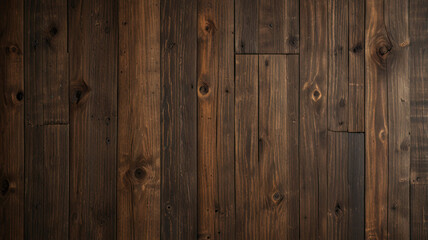 Fototapeta premium Fondo de tablón de madera de color marrón oscuro, papel tapiz. Antiguo fondo de madera con textura oscura grunge, la superficie de la antigua textura de madera marrón, vista superior de paneles. 