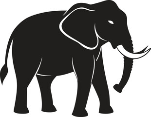 Fototapeta premium Elephant silhouette Vector art illustration 2 , Elephant silhouette