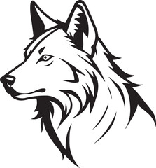 Vector image of a wolf on a white background