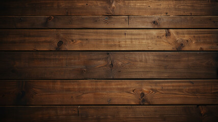 Naklejka premium Fondo de tablón de madera de color marrón oscuro, papel tapiz. Antiguo fondo de madera con textura oscura grunge, la superficie de la antigua textura de madera marrón, vista superior de paneles. 