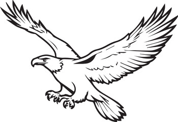 Vector image of an eagle on a white background