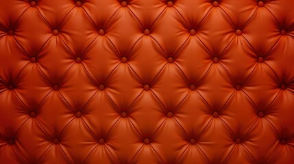 Fototapeta premium Orange Upholstery Texture with Buttons