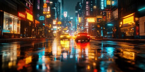 Obraz premium A tilted perspective of a deserted urban street