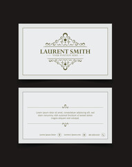 Classic ornament pattern business card design