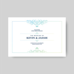 gradient retro wedding invitation template