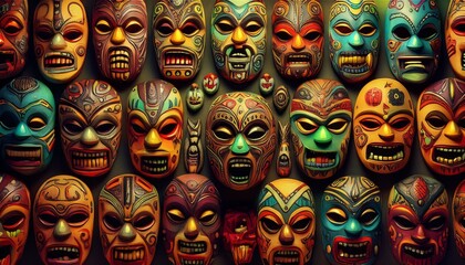 Fototapeta premium Voodoo masks